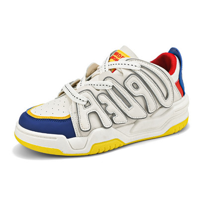 Φθινοπωρινά χειμερινά δερμάτινα πάνινα παπούτσια Skateboard Man Fashion Casual Platform Ανδρικά αθλητικά παπούτσια Μοντέρνα ανδρικά παπούτσια για Skateboarding