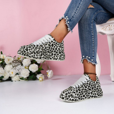 Γυναικεία αθλητικά παπούτσια με χοντρό πάτο Γυναικεία Νέα Γυναικεία ζωγραφισμένα στο χέρι Graffiti Λευκά Παπούτσια Outdoor Casual Παπούτσια Plus Size 43