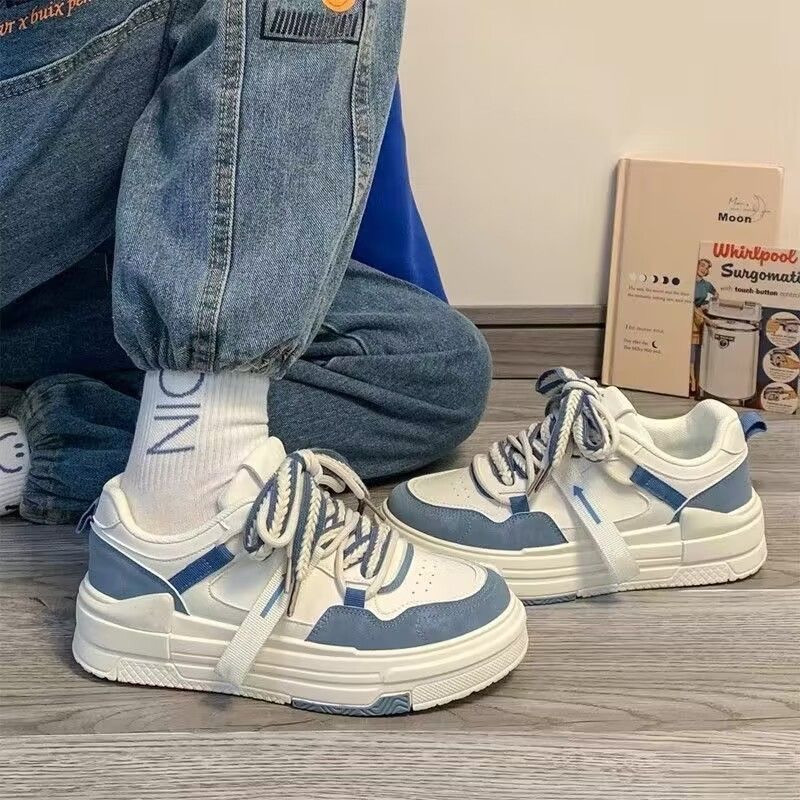Λευκή Γυναικεία Πλατφόρμα Αθλητικά Παπούτσια Αθλητικά Παπούτσια Kawaii Vintage Vulcanize Casual Κορεάτικη μόδα Harajuku Tennis Γυναικεία διαμερίσματα
