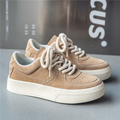 Μοδάτα μπεζ χοντρά αθλητικά παπούτσια Skateboard για άντρες Αντιολισθητικά ανδρικά παπούτσια Skateboard Trend Platform Ανδρικά casual αθλητικά παπούτσια