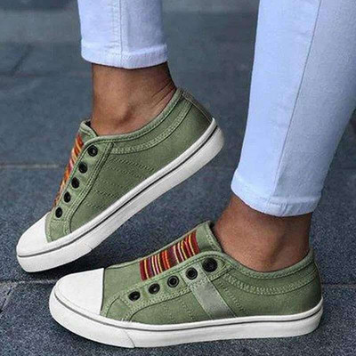 2023 Νέα γυναικεία παπούτσια με χαμηλό τακούνι Flat παπούτσια Γυναικεία άνετα casual βουλκανισμένα παπούτσια Deep Mouth Στρογγυλά παπούτσια μονό