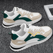 Ανδρικά παπούτσια 2023 Φθινοπωρινά Νέα Flat Breathable Fashion Lace Up Αθλητικά Ανδρικά Comfort Sport Παπούτσια για τρέξιμο σε εξωτερικό χώρο Zapatillas Hombre