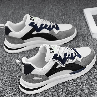 Ανδρικά παπούτσια 2023 Φθινοπωρινά Νέα Flat Breathable Fashion Lace Up Αθλητικά Ανδρικά Comfort Sport Παπούτσια για τρέξιμο σε εξωτερικό χώρο Zapatillas Hombre