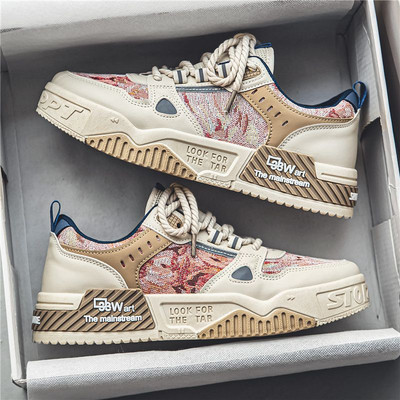 Ανδρικά παπούτσια 2023 Φθινοπωρινά Νέα Flat Breathable Fashion Lace Up Αθλητικά Ανδρικά Comfort Sport Παπούτσια για τρέξιμο σε εξωτερικό χώρο Zapatillas Hombre