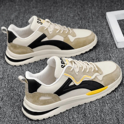 Ανδρικά παπούτσια 2023 Φθινοπωρινά Νέα Flat Breathable Fashion Lace Up Αθλητικά Ανδρικά Comfort Sport Παπούτσια για τρέξιμο σε εξωτερικό χώρο Zapatillas Hombre