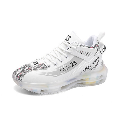 Férfi Cipők Futócsizmák Divat Szabadtéri Kocogás Sportcipők Hálós Légáteresztő Párnázás Fekete Kosár Lábbeli Férfi Nagy méret