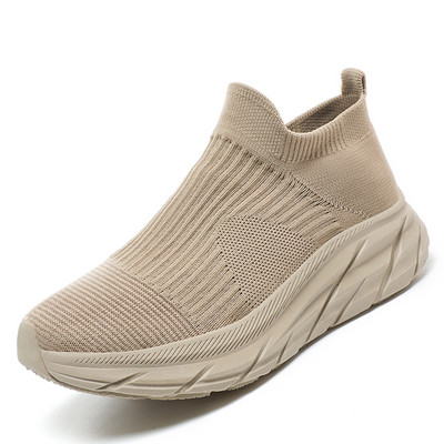 Γυναικεία Παπούτσια Πλεκτομηχανές Κάλτσα Αθλητικά Γυναικεία Άνοιξη Καλοκαιρινό Slip On Flat παπούτσια Γυναικεία Loafers Flats Plus Size Walking Zapatos De Mujer