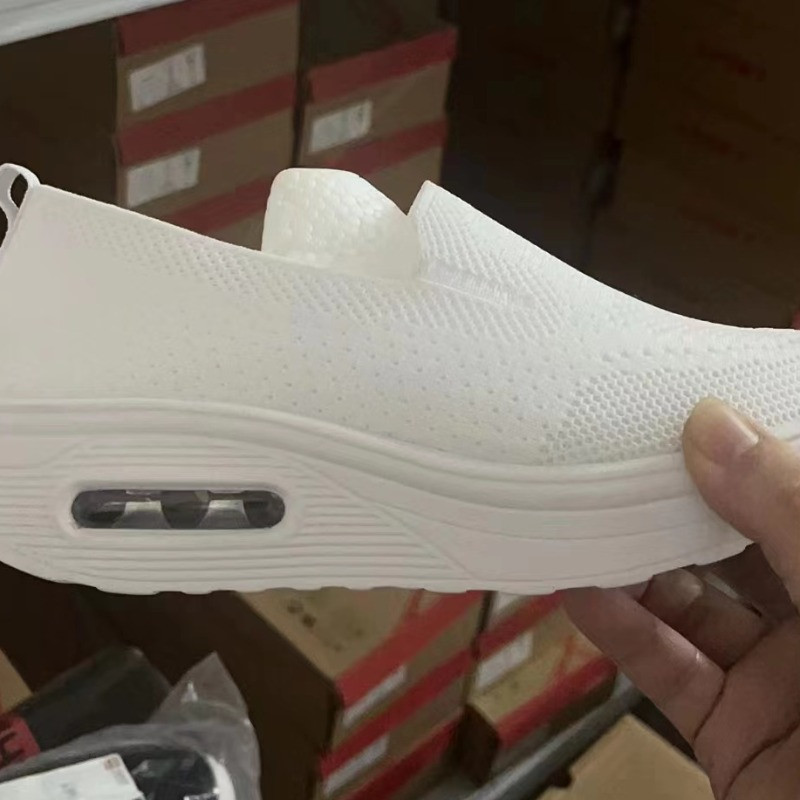 Γυναικεία αθλητικά αθλητικά παπούτσια αερίου, καλοκαιρινά νέα αναπνεύσιμα Fly Weave Wedge παπούτσια για γυναίκες Flat slip σε casual γυναικεία παπούτσια περπατήματος