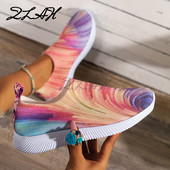 Γυναικεία παπούτσια Vulcanized Zapatillas Mujer Πλεκτά Αθλητικά Γυναικεία Νέα Flat Παπούτσια Mix Color Vulcanize Shoes Casual Chaussure Femme