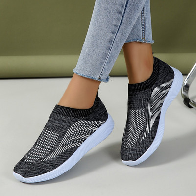 Γυναικεία παπούτσια Vulcanized Zapatillas Mujer Πλεκτά Αθλητικά Γυναικεία Νέα Flat Παπούτσια Mix Color Vulcanize Shoes Casual Chaussure Femme