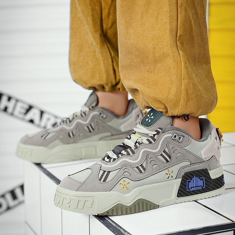 Őszi Retro narancssárga férfi alkalmi sportcipő Platform márka Trend gördeszka cipő Férfi Kiváló minőségű csúszásmentes férfi gördeszka cipők