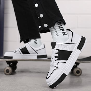 2023 Fashion White Ανδρικά πάνινα παπούτσια Skateboard, Αντιολισθητικά Ανδρικά παπούτσια Επιτραπέζιας Άνετη Πλατφόρμα Τάσης Casual Sports Shoes Man