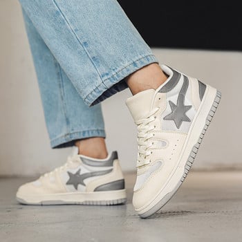 Fashion Reflective Star Ανδρικά παπούτσια Trendy Platform Casual Ανδρικά παπούτσια Skateboard Φθινοπωρινά, Χειμώνα, Υπαίθρια Ανδρικά Αθλητικά Παπούτσια