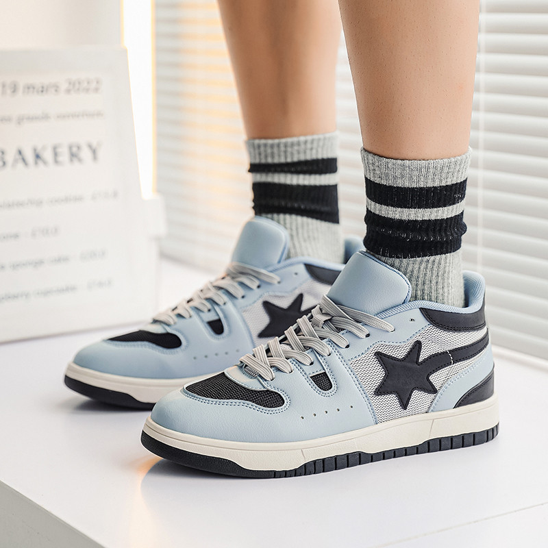 Modne reflektirajuće zvjezdane cipele, muške trendi platforme, ležerne muške cipele za skejtbord, jesen, zima, vanjske visoke tenisice za muškarce