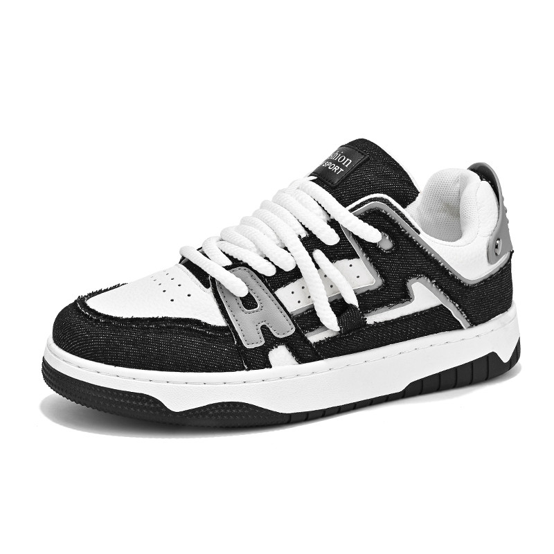 Férfi tornacipők Alkalmi sportcipők férfiaknak Könnyű PU bőr lélegző cipő Férfi lapos fehér teniszcipő Zapatillas Hombre