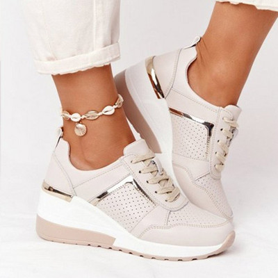 Γυναικεία παπούτσια 2022 Summer Wedge Platform Casual Παπούτσια Γυναικεία Lace Up Αθλητικά παπούτσια Γυναικεία Αντιολισθητικά αθλητικά παπούτσια σε συν μέγεθος