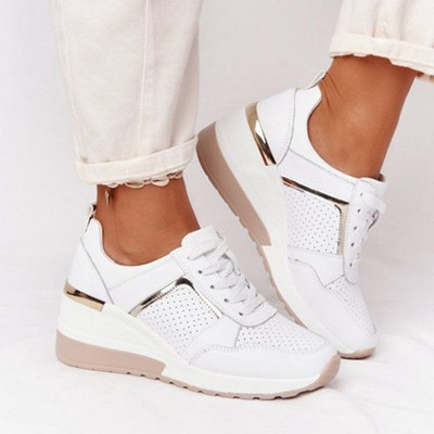 Γυναικεία παπούτσια 2022 Summer Wedge Platform Casual Παπούτσια Γυναικεία Lace Up Αθλητικά παπούτσια Γυναικεία Αντιολισθητικά αθλητικά παπούτσια σε συν μέγεθος