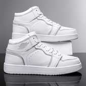 Modne visoke ženske cipele 2023 Pu kožne šivaće zdepaste ležerne ženske tenisice Tenisice Star Same Luksuzne čizme