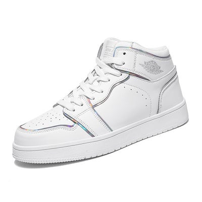 Modne visoke ženske cipele 2023 Pu kožne šivaće zdepaste ležerne ženske tenisice Tenisice Star Same Luksuzne čizme