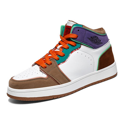 Modne visoke ženske cipele 2023 Pu kožne šivaće zdepaste ležerne ženske tenisice Tenisice Star Same Luksuzne čizme