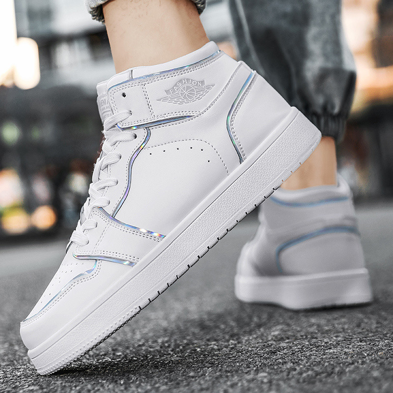 Modne visoke ženske cipele 2023 Pu kožne šivaće zdepaste ležerne ženske tenisice Tenisice Star Same Luksuzne čizme