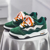 Harajuku stil Zelene muške ležerne tenisice Skateboard Dizajnerske niske cipele Platforma Muške platnene tenisice Streetwear Cipele za rolanje