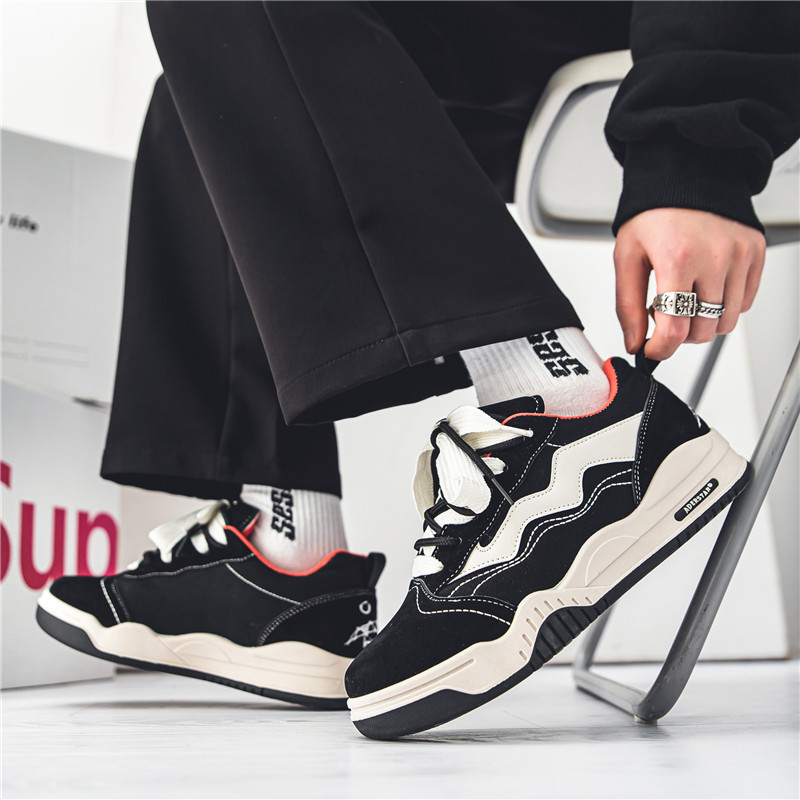 Harajuku stil Zelene muške ležerne tenisice Skateboard Dizajnerske niske cipele Platforma Muške platnene tenisice Streetwear Cipele za rolanje