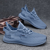 Vabaaja tossud suvistele meestele uued võrkkingad tossud, kookose hingav mitmekülgne vabaaja trend meeste kingad suviMeeste tossud