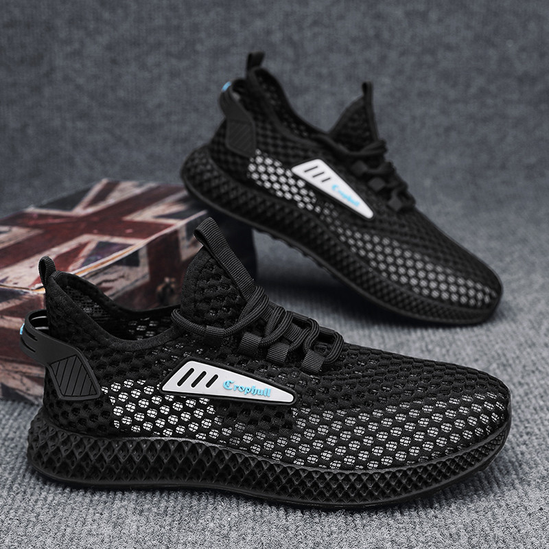 Vabaaja tossud suvistele meestele uued võrkkingad tossud, kookose hingav mitmekülgne vabaaja trend meeste kingad suviMeeste tossud