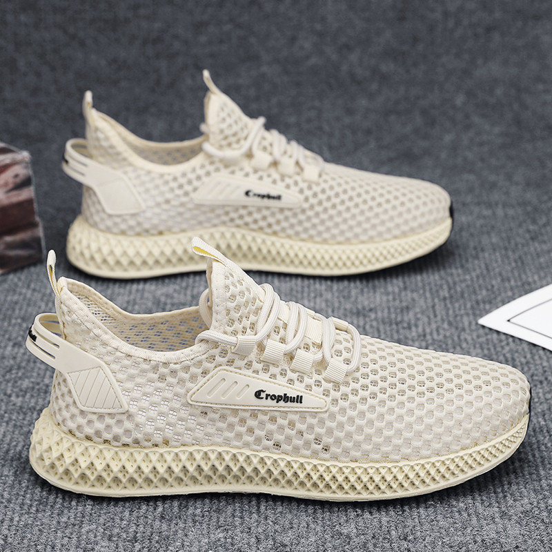 Vabaaja tossud suvistele meestele uued võrkkingad tossud, kookose hingav mitmekülgne vabaaja trend meeste kingad suviMeeste tossud