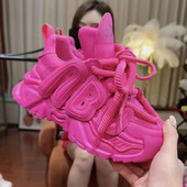 Rudeniniai stambūs sportiniai bateliai, platforma, kvėpuojantis storu padu, sportiniai batai moterims, suvarstomi madingi lauke vaikštantys moteriški laisvalaikio batai