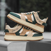 Tavaszi őszi zöld vaskos férfi gördeszkacipő divat, kiváló minőségű tervezői tornacipő férfi kényelmes alkalmi férfi sportcipő