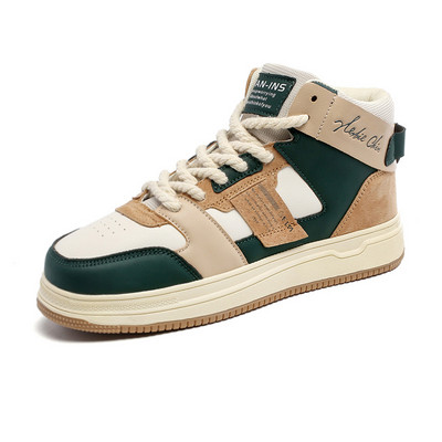 Tavaszi őszi zöld vaskos férfi gördeszkacipő divat, kiváló minőségű tervezői tornacipő férfi kényelmes alkalmi férfi sportcipő