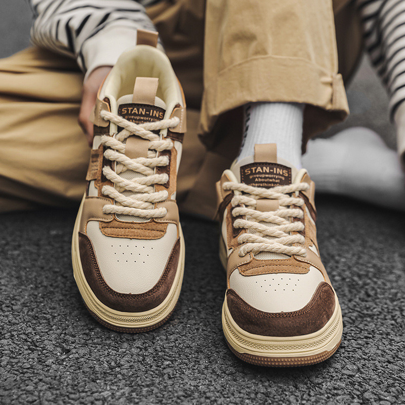 Tavaszi őszi zöld vaskos férfi gördeszkacipő divat, kiváló minőségű tervezői tornacipő férfi kényelmes alkalmi férfi sportcipő