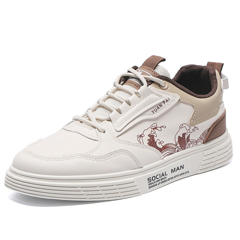 Meeste kingad Hingavad lauajalatsid Hiina stiilsed võrkkangast valged tudengikingad vabaajamood Paelad lamedad kingad