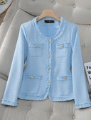 Μόδα ροζ μπεζ μπλε μαύρο casual γυναικείο μπλέιζερ με μακρυμάνικο μονό στήθος O-neck λεπτό γυναικείο χειμερινό μπουφάν