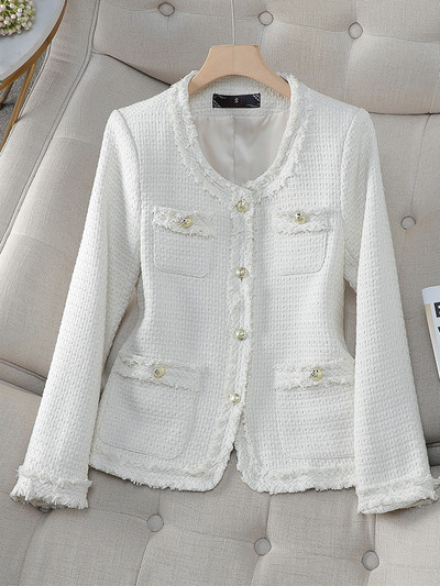 Μόδα ροζ μπεζ μπλε μαύρο casual γυναικείο μπλέιζερ με μακρυμάνικο μονό στήθος O-neck λεπτό γυναικείο χειμερινό μπουφάν