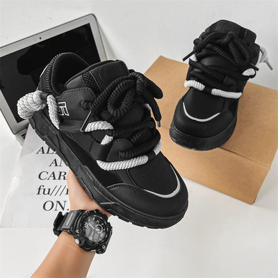 Αθλητικά παπούτσια Ανδρικά παχιά σόλα Lace Up Flats Breathable Mesh Trainers Sneakers Casual Παπούτσια Άνοιξη φθινόπωρο Αθλητικά παπούτσια τένις