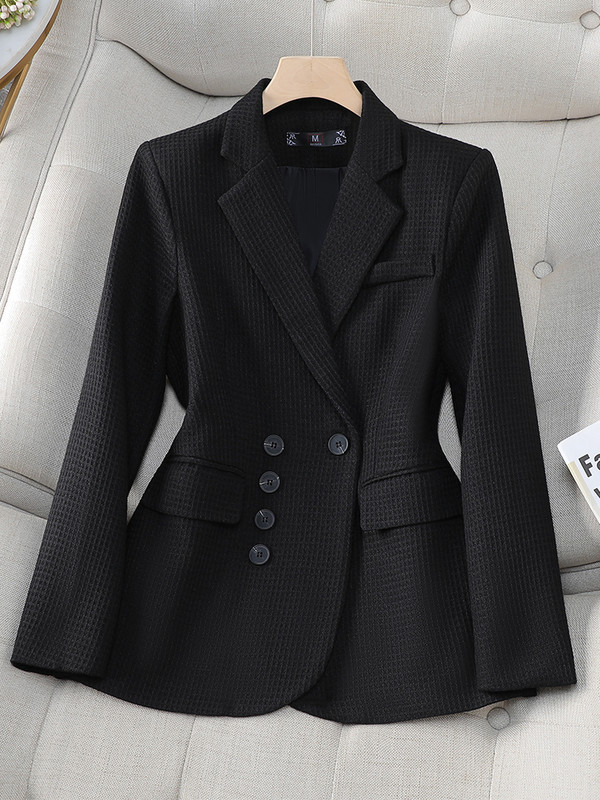 Női alkalmi blézer női narancssárga zöld fekete őszi téli női hosszú ujjú, egysoros gombos dekorációs kabát