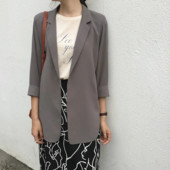 Γυναικεία Λεπτά σακάκια Ανοιξιάτικη αντηλιακή φόρμα 2022 Γυναικεία καλοκαιρινή μαύρα σακάκι ανοιχτή βελονιά OL Γυναικεία λεπτά παλτό Γυναικεία γυναικεία μπλουζάκια