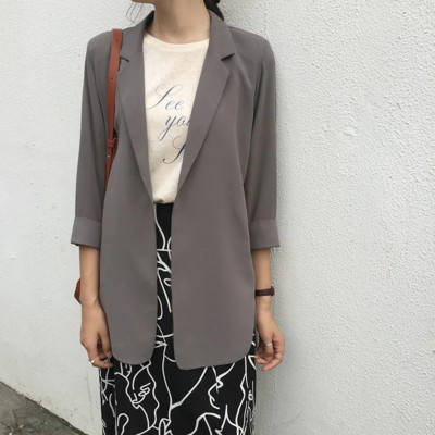 Γυναικεία Λεπτά σακάκια Ανοιξιάτικη αντηλιακή φόρμα 2022 Γυναικεία καλοκαιρινή μαύρα σακάκι ανοιχτή βελονιά OL Γυναικεία λεπτά παλτό Γυναικεία γυναικεία μπλουζάκια