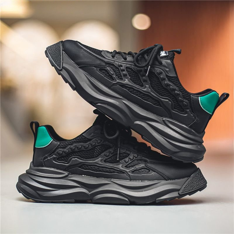 Új, 2023-as férfi tornacipők, hétköznapi futóhálós sportcipők légáteresztő retro cipők divatos könnyű, fűzős, magasságnövelő