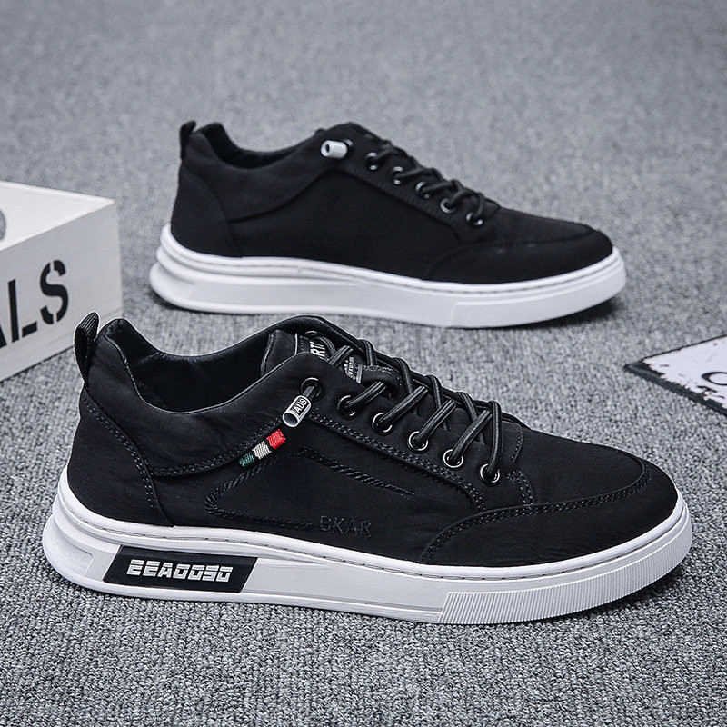 Férfi Cipők Jégselyem Vászon Szürke Lapos Cipők Hétköznapi Fűzős Nem bőr Tornacipők Lábbeli Férfi divat Puha sétacipők