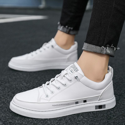 Modne muške tenisice Bijele prozračne tenisice za trčanje Platforma Crne Tenis Masculino Zapatillas Ležerne cipele na vezanje Velika veličina