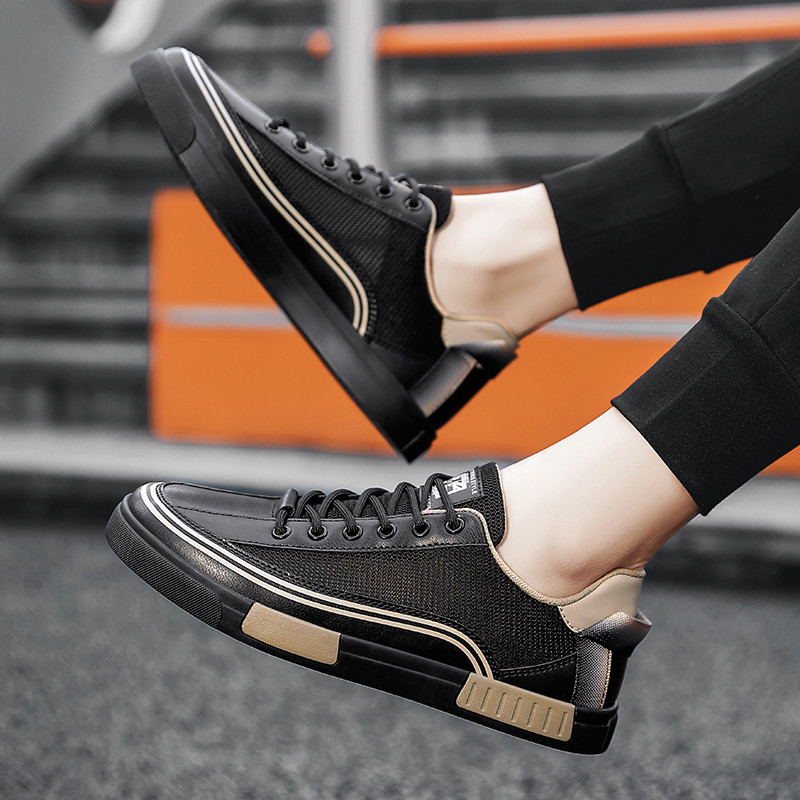 Nagy méretű nyári tornacipő férfiaknak 47-es méretű alkalmi cipők 2023 sport szabadidő divat kültéri hálós cipők férfi fűzős tornacipők