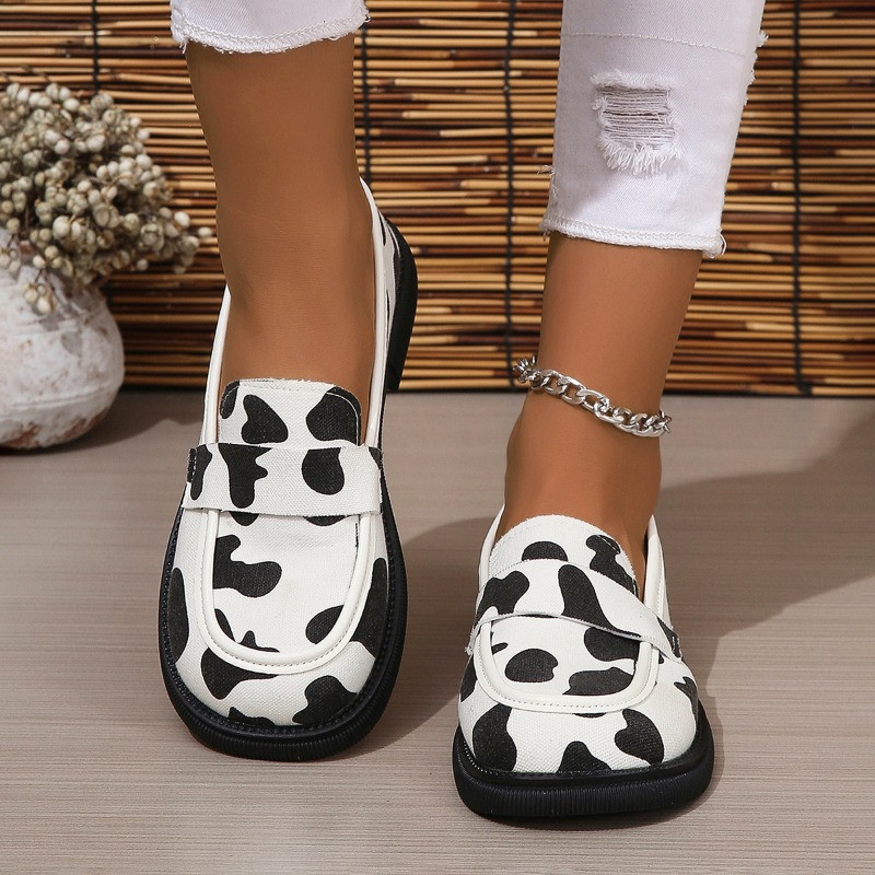 WTEMPO tavaszi női cipők Cow Printer Designer Cipők Kényelmes Loafers Moccasin Szabadidő Női Balett Lapos Cipők