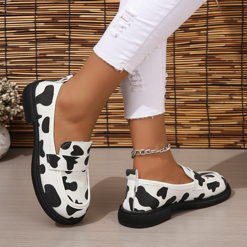 WTEMPO tavaszi női cipők Cow Printer Designer Cipők Kényelmes Loafers Moccasin Szabadidő Női Balett Lapos Cipők