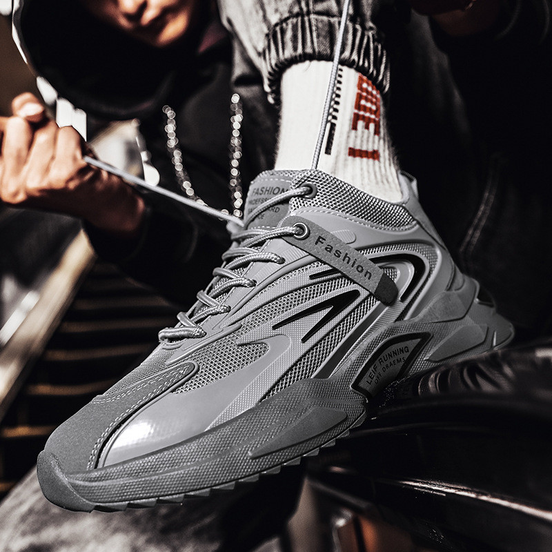 Mrežaste prozračne tenisice za muškarce, velike veličine, na vezanje, ležerne cipele s platformom za povećanje visine Vulkanizirane cipele Tenis Masculino