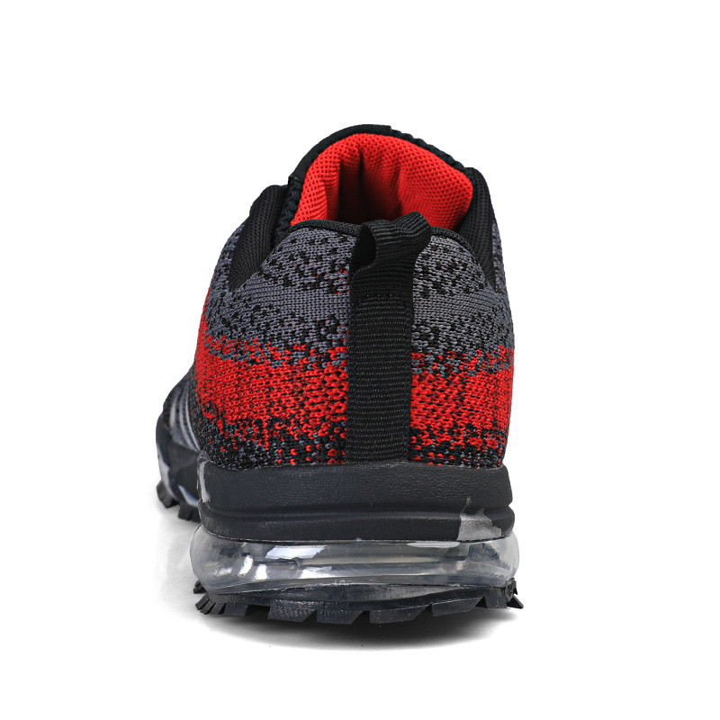 Vruće velike crne obuće za trčanje Muške tkane prozračne cipele Jeftine sportske cipele za vanjske zrake Muške neklizajuće tenisice