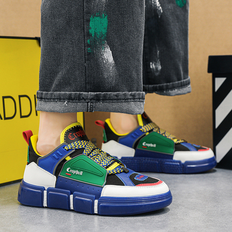 Proljetne trendi šarene dizajnerske cipele Muške prozračne cipele za skejtbord Muške ulične hip-hop tenisice Platforma cipele za muškarce